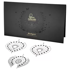   Diamantes brilhantes - kit jóias íntimas - 3 peças - preto