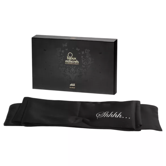 Bijoux Indiscrets Shhh Vendando os Olhos - lenço de bondage em cetim premium (preto)