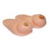 Pantufas de pelúcia naturais - formato de seio