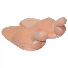 Chinelo divertido - formato pênis - bege