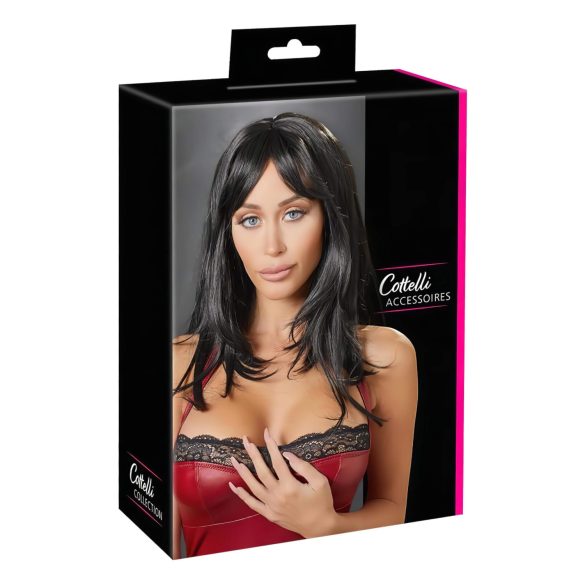 Cottelli - peruca longa e preta