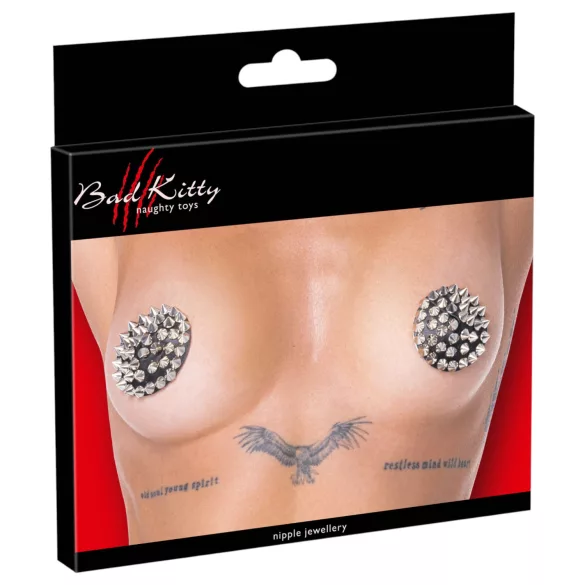 Bad Kitty - adesivo para mamilos com tachas - preto