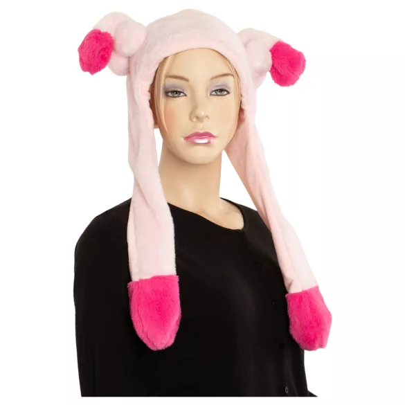 Gorro com orelhas móveis - rosa