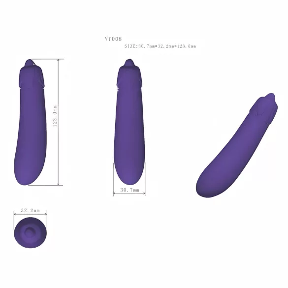 Lonely - vibrador formato berinjela - silicone - roxo