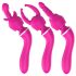 Solitude 2em1 - massageador e vibrador G com 3 acessórios (rosa)