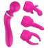 Solitude 2em1 - massageador e vibrador G com 3 acessórios (rosa)