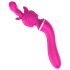 Solitude 2em1 - massageador e vibrador G com 3 acessórios (rosa)
