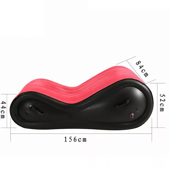 Magic Pillow - Mobiliário sexual inflável BDSM - com algema - grande vermelho