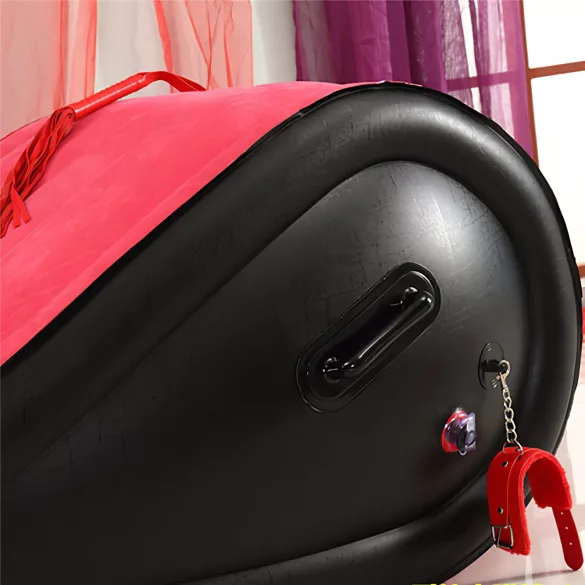 Almofada Mágica Desirel - Mobiliário sexual BDSM insuflável - com algemas (vermelho)
