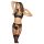 Mapalé - Conjunto de Lingerie com Cinta-liga (Preto)