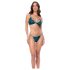 Mapalé - sutiã e calcinha verde floral com tiras