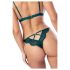 Mapalé - sutiã e calcinha verde floral com tiras - L/XL