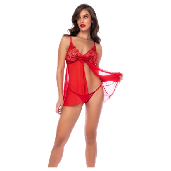 Mapalé - Babydoll rendado e tanga (vermelho)