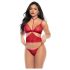 Mapalé - Conjunto de Sutiã 3 Peças Vermelho