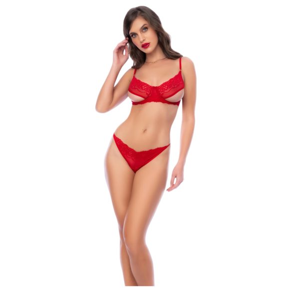 Mapalé - conjunto de sutiã aberto (vermelho) - L/XL