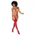 Mapalé - Conjunto de sutiã de 3 peças com recorte (vermelho-natural) - (P/M)