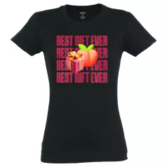 Best Gift Ever - camiseta feminina preta