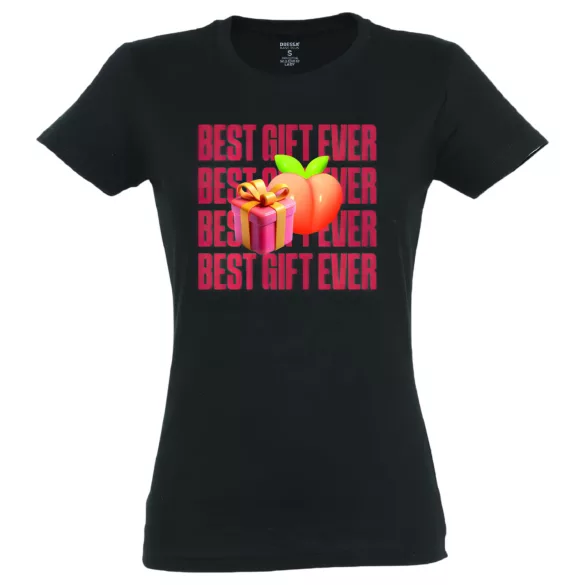 Best Gift Ever - camiseta feminina preta - XL