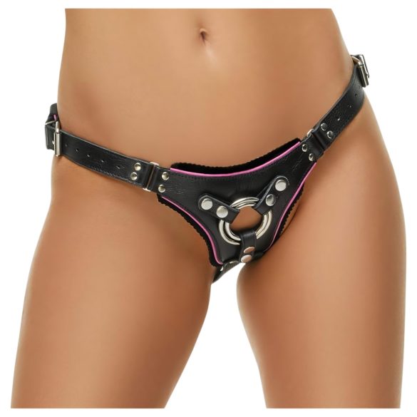 ZADO - Harness de couro para acessórios (preto) - Tamanho S-L