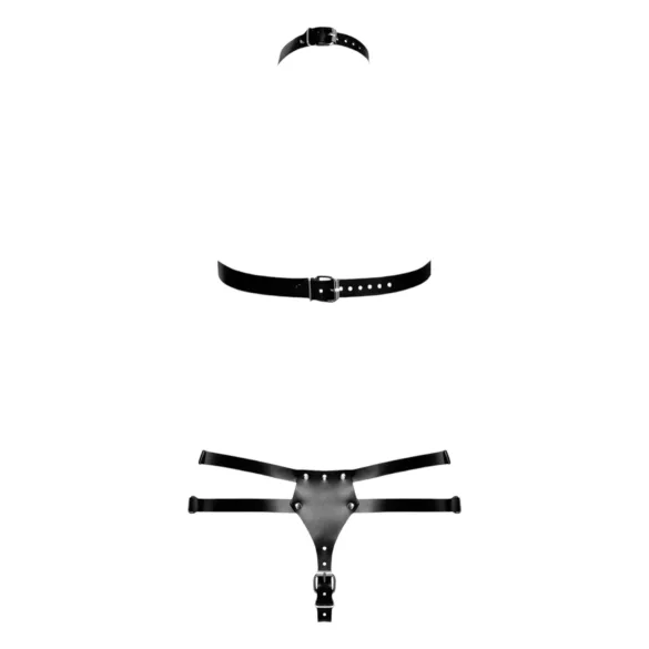 ZADO - conjunto de couro com cinta preta - L/XL