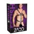 ZADO - Arnês Masculino de Couro Preto (S-L)