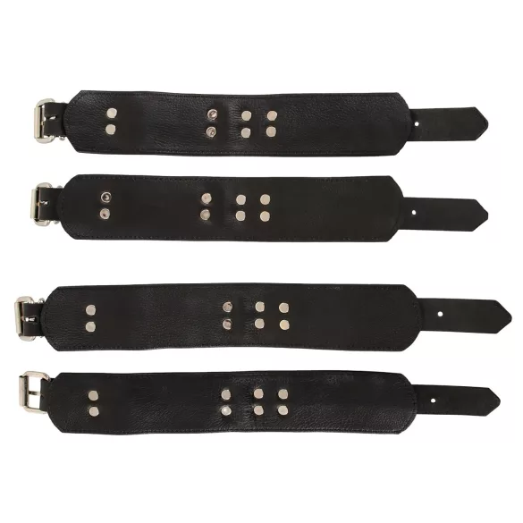 ZADO - kit bondage para cama - couro preto