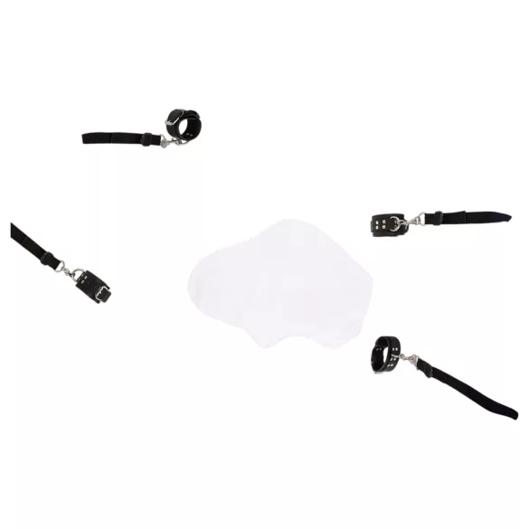 ZADO - kit bondage para cama - couro preto
