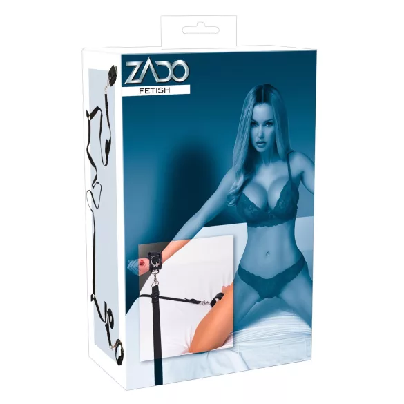 ZADO - kit bondage para cama - couro preto