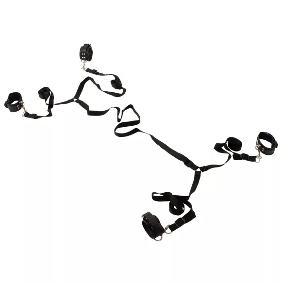ZADO - kit bondage para cama - couro preto