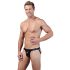 Cueca minimalista brilhante preta para homens - L