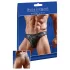 Brilhante - tanga masculino - detalhe transparente - preto