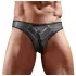 Brilhante - tanga masculino - detalhe transparente - preto - M