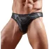 Brilhante - tanga masculino - detalhe transparente - preto - XL