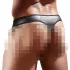 Brilhante - tanga masculino - detalhe transparente - preto - XL