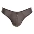 Svenjoyment - tanga masculino brilhante com zíper e strass - preto