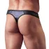 Svenjoyment - tanga masculino brilhante com zíper e strass - preto - L