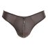 Svenjoyment - Tanga Masculina Brilhante com Strass e Zíper (Preto) - XL