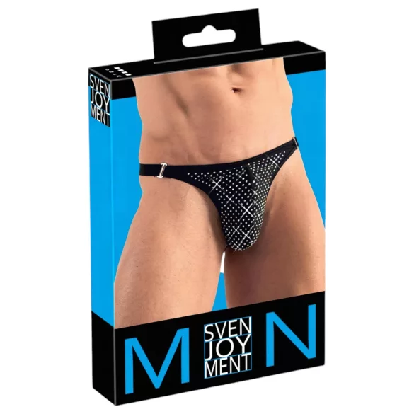 Svenjoyment - tanga masculino com strass - preto - M
