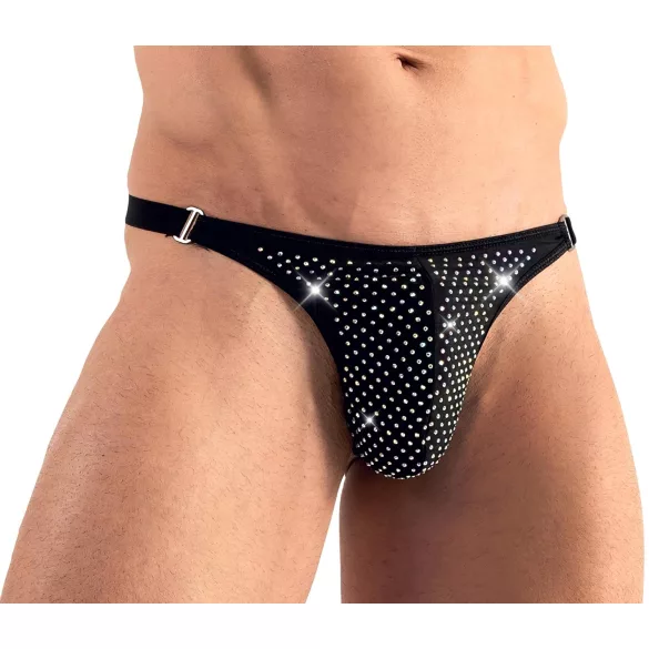 Svenjoyment - tanga masculino com strass - preto - L