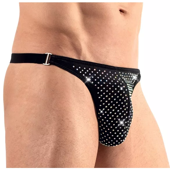 Svenjoyment - tanga masculino com strass - preto - L