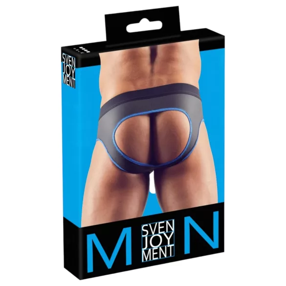 Svenjoyment - jockstrap aberto - preto e azul - L