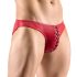 Svenjoyment - cueca masculina preta com cadarço (vermelho) - M