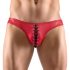 Svenjoyment - cueca masculina preta com cadarço (vermelho) - L