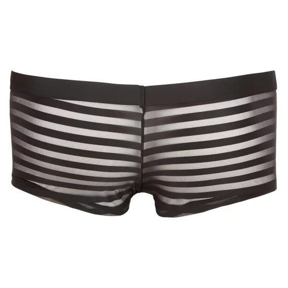 Boxer masculino transparente listrado - preto