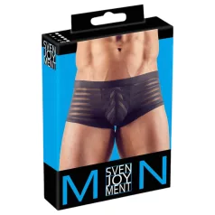 Boxer masculino transparente listrado - preto - M