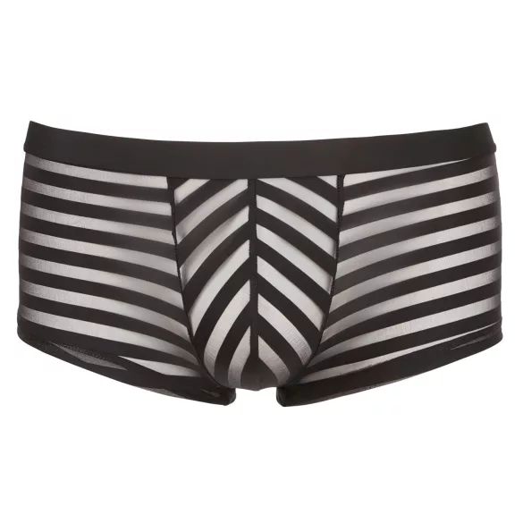 Boxer masculino transparente listrado - preto - XL