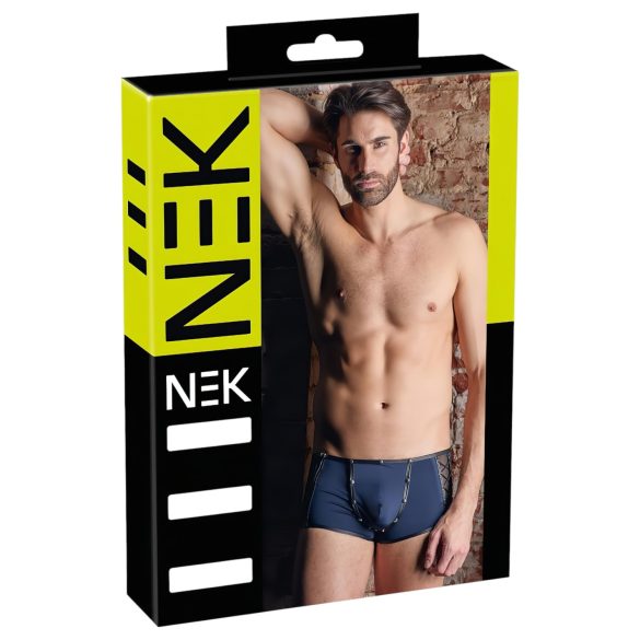 NEK - Boxer Azul com Cordão Preto e Detalhes em Tela