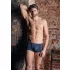 NEK - cueca boxer masculina - renda com cadarço - preto e azul