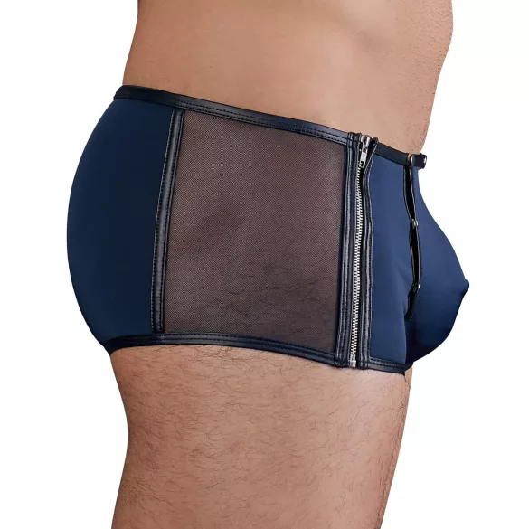 NEK - cueca boxer masculina - renda com cadarço - preto e azul - L