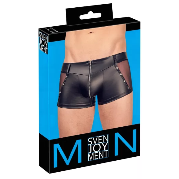 Svenjoyment - cueca boxer masculina brilhante - preto - XL